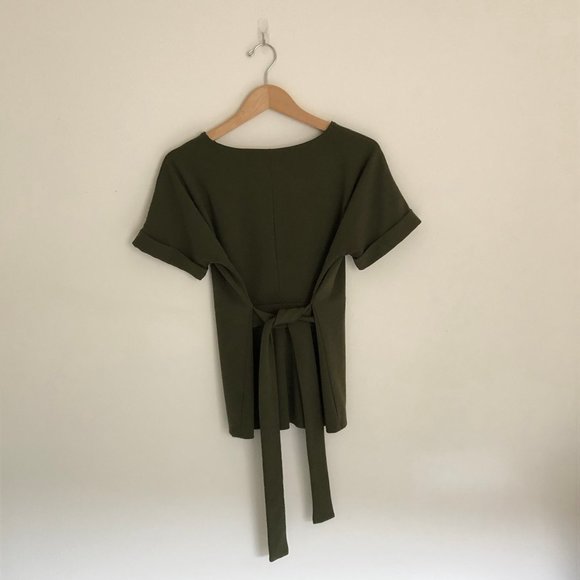 Worthington | Olive Short Sleeve Top - Picture 4 of 6